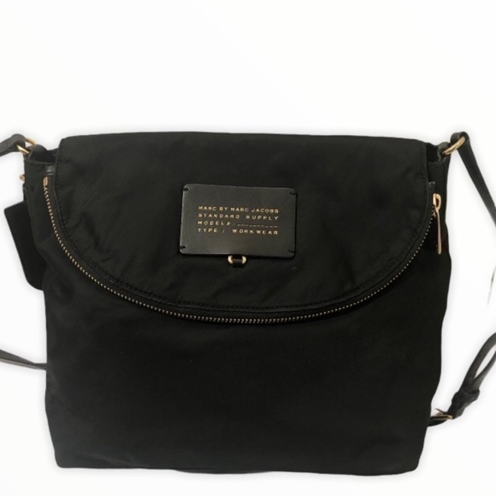 Marc by Marc Jacobs black nylon foldover bag